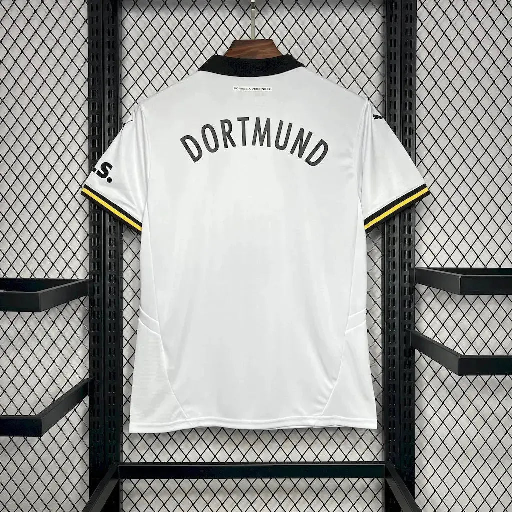 "Camisa Borussia Dortmund Third Away 24/25 - Torcedor Masculina Branca - Netmantos"