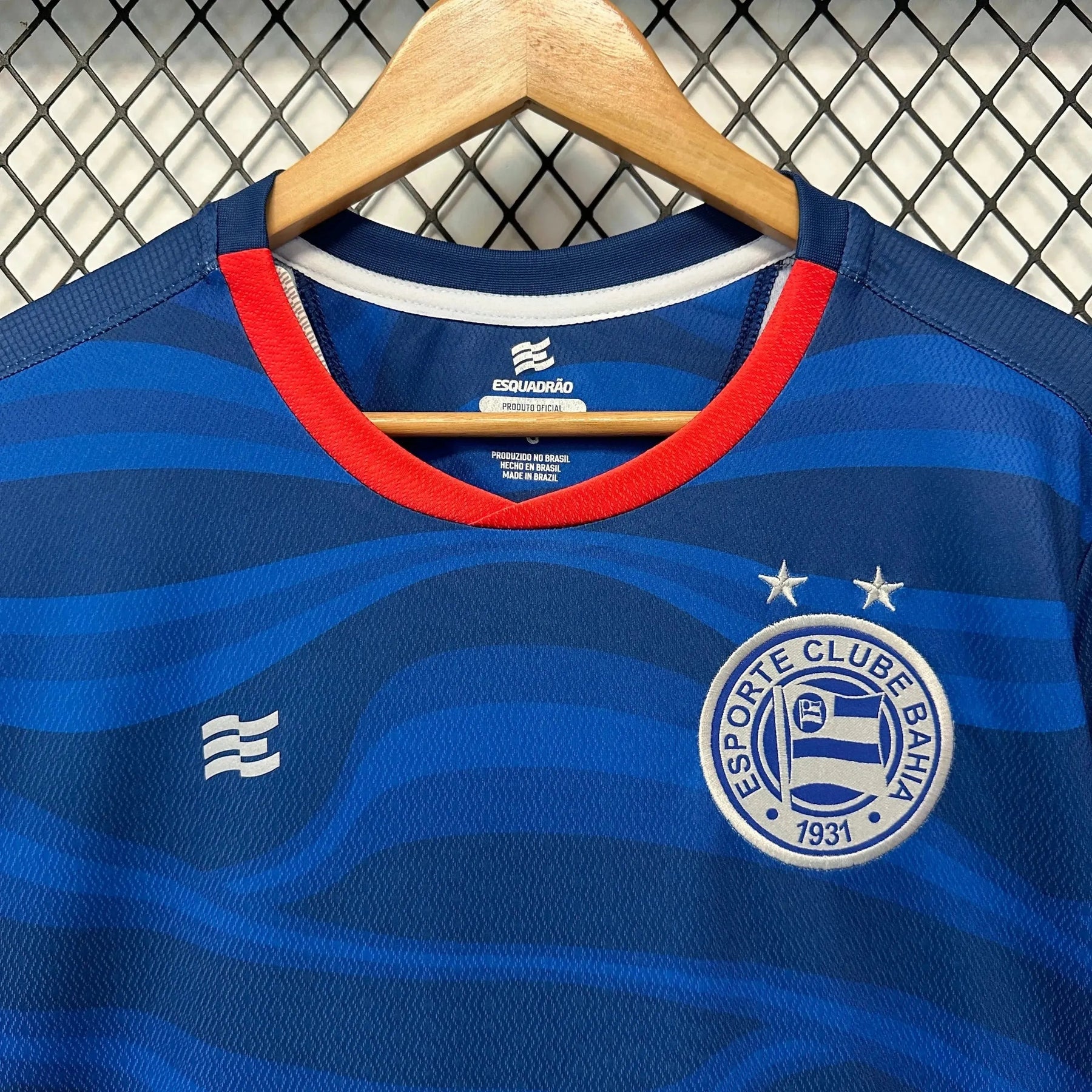 "Camisa Bahia Away 2 24/25 - Torcedor Masculina Azul + Patrocínios - Netmantos"