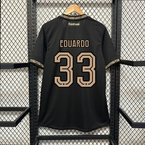 "Camisa Bota Fogo Away 24/25 - Torcedor Masculina Preta e Dourada + Patrocínios - Netmantos"