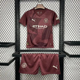"Camisa Manchester City Third Away 24/25 - Torcedor Infantil Vinho/Vermelha - Netmantos"