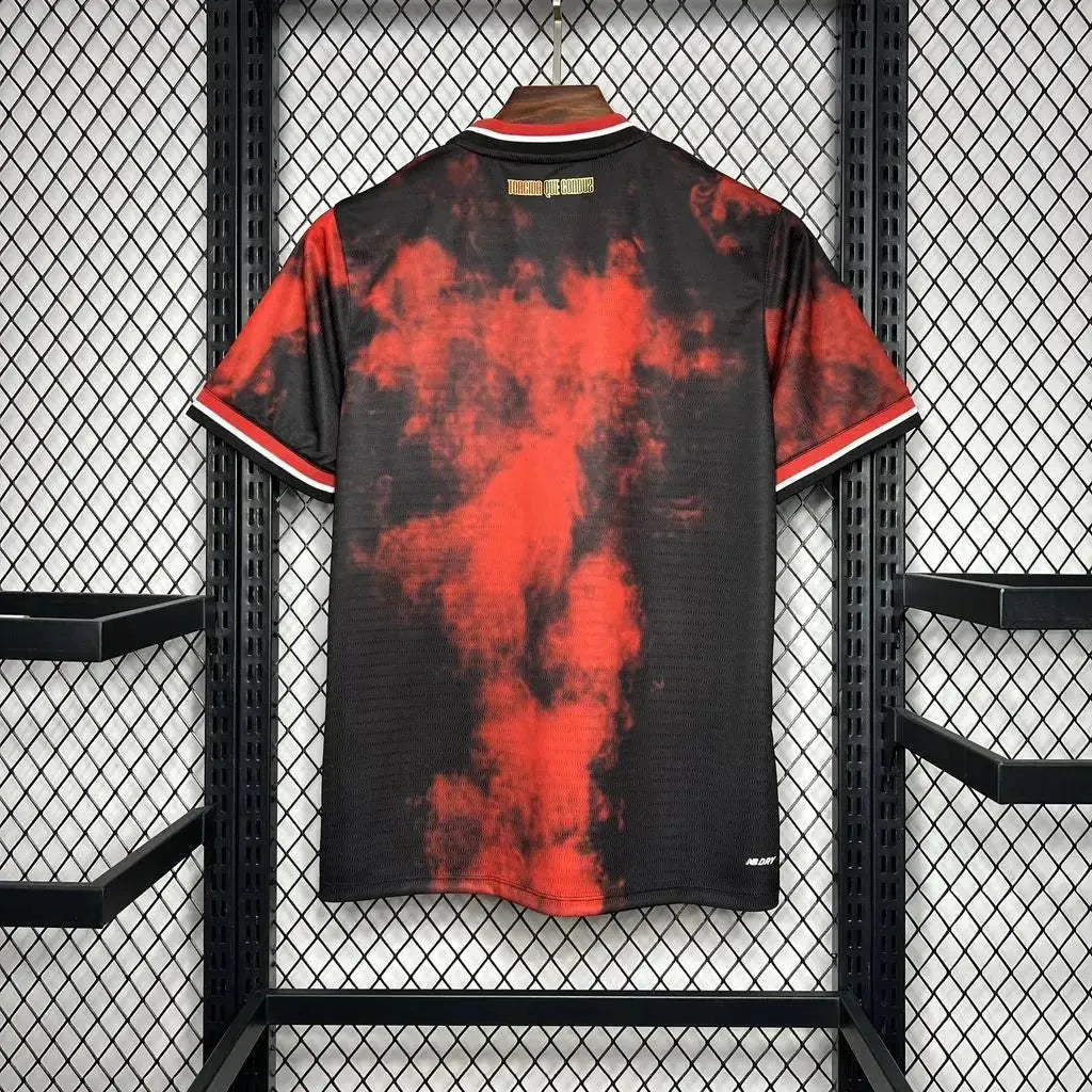 "Camisa São Paulo Third 24/25 - Torcedor Masculina Preta e Vermelha - Netmantos"