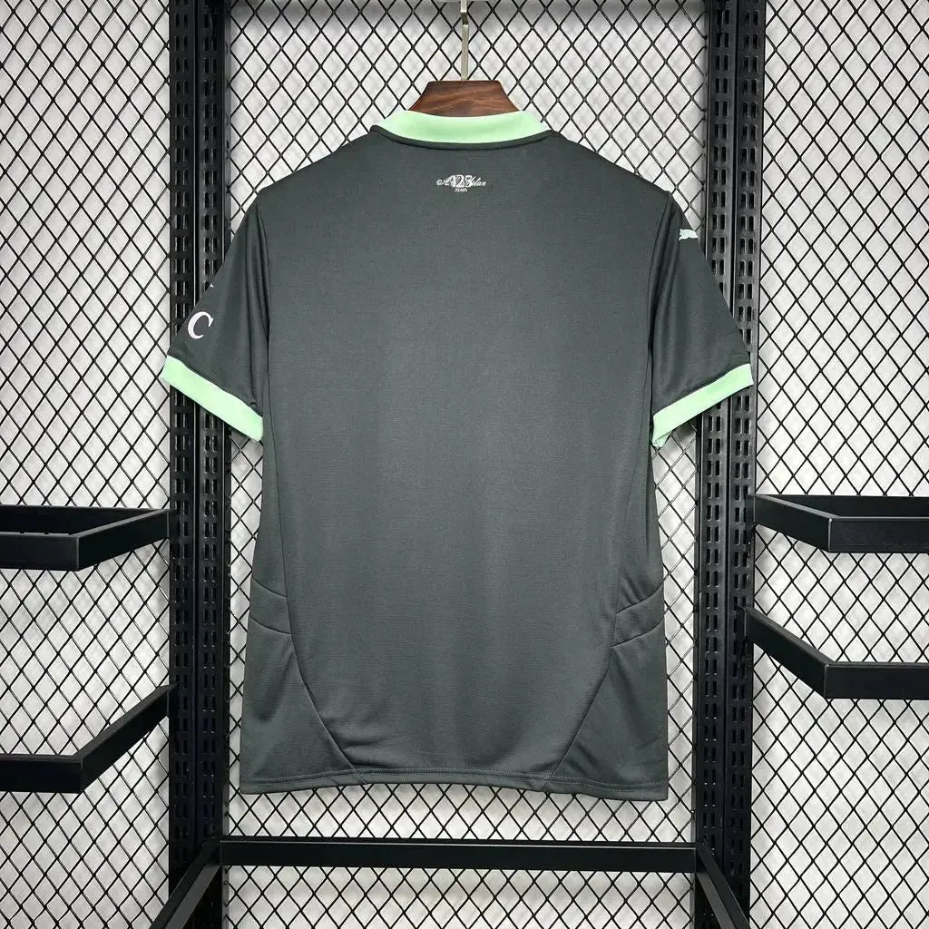 "Camisa AC Milan Away Third 24/25 - Torcedor Masculina Preta e Verde - Netmantos"