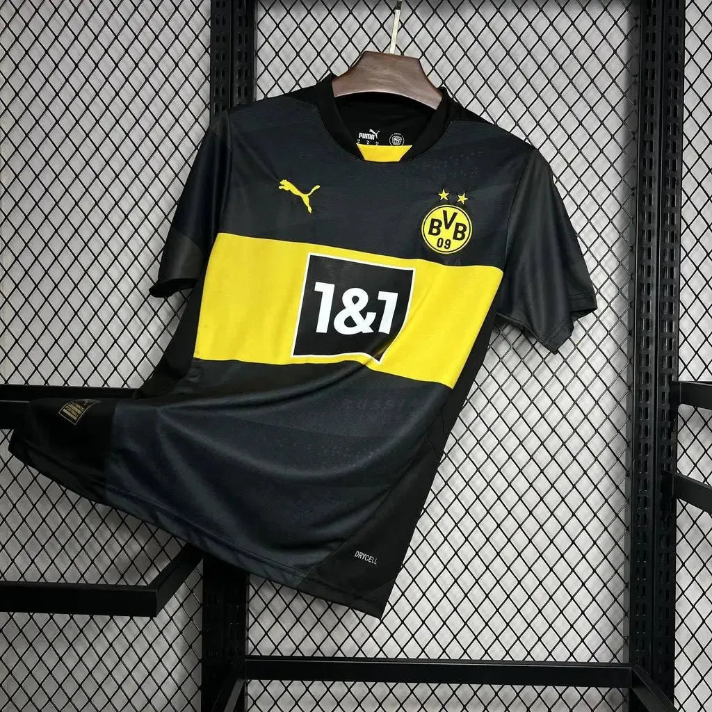 "Camisa Borussia Dortmund Away 24/25 - Torcedor Masculina Preta - Netmantos"