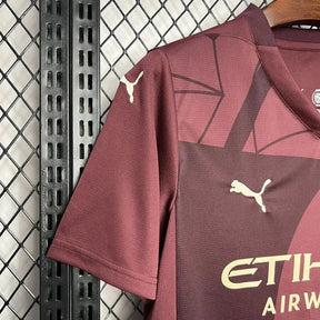 "Camisa Manchester City Third Away 24/25 - Torcedor Masculina Vinho/Vermelha - Netmantos"