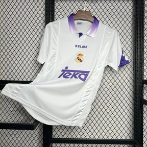 "Camisa Real Madrid Retrô Home 1997/98 - Torcedor Masculina Branca - Netmantos"