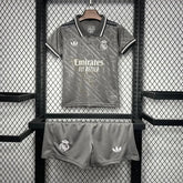 "Camisa Real Madrid Third 24/25 - Torcedor Infantil Cinza - Netmantos"