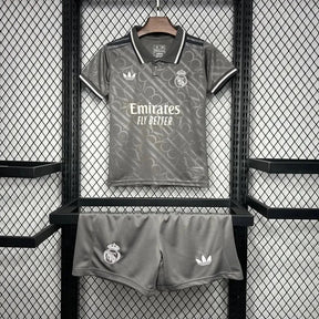 "Camisa Real Madrid Third 24/25 - Torcedor Infantil Cinza - Netmantos"