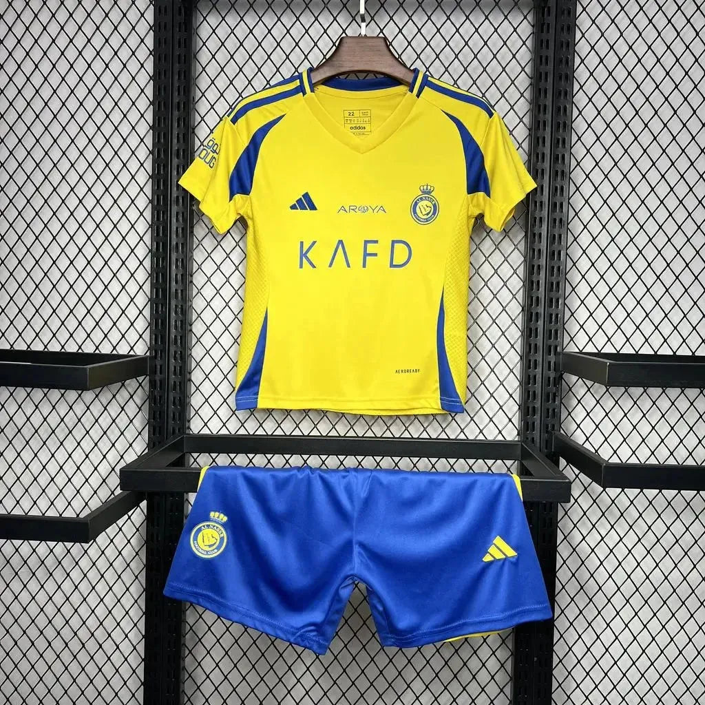 "Camisa Al-Nassr Home 24/25 - Torcedor Infantil Amarela - Netmantos"