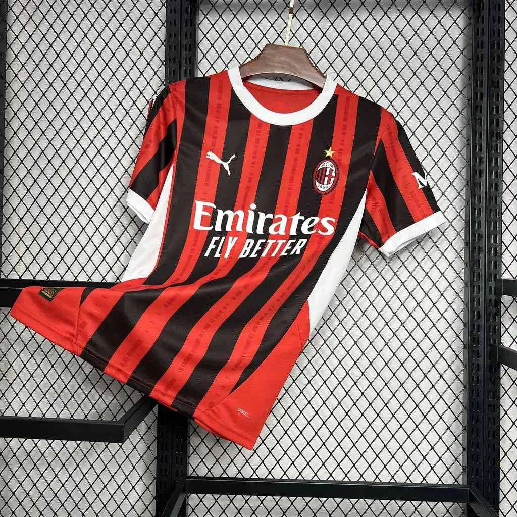 "Camisa AC Milan Home 24/25 - Torcedor Masculina Vermelha - Netmantos"