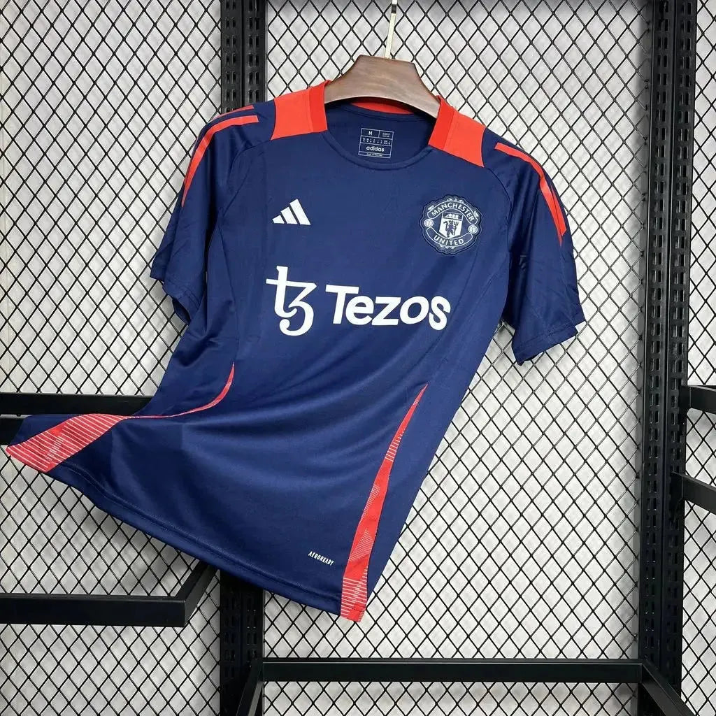 "Camisa Manchester United Treino 24/25 - Torcedor Masculina Azul Escuro - Netmantos"
