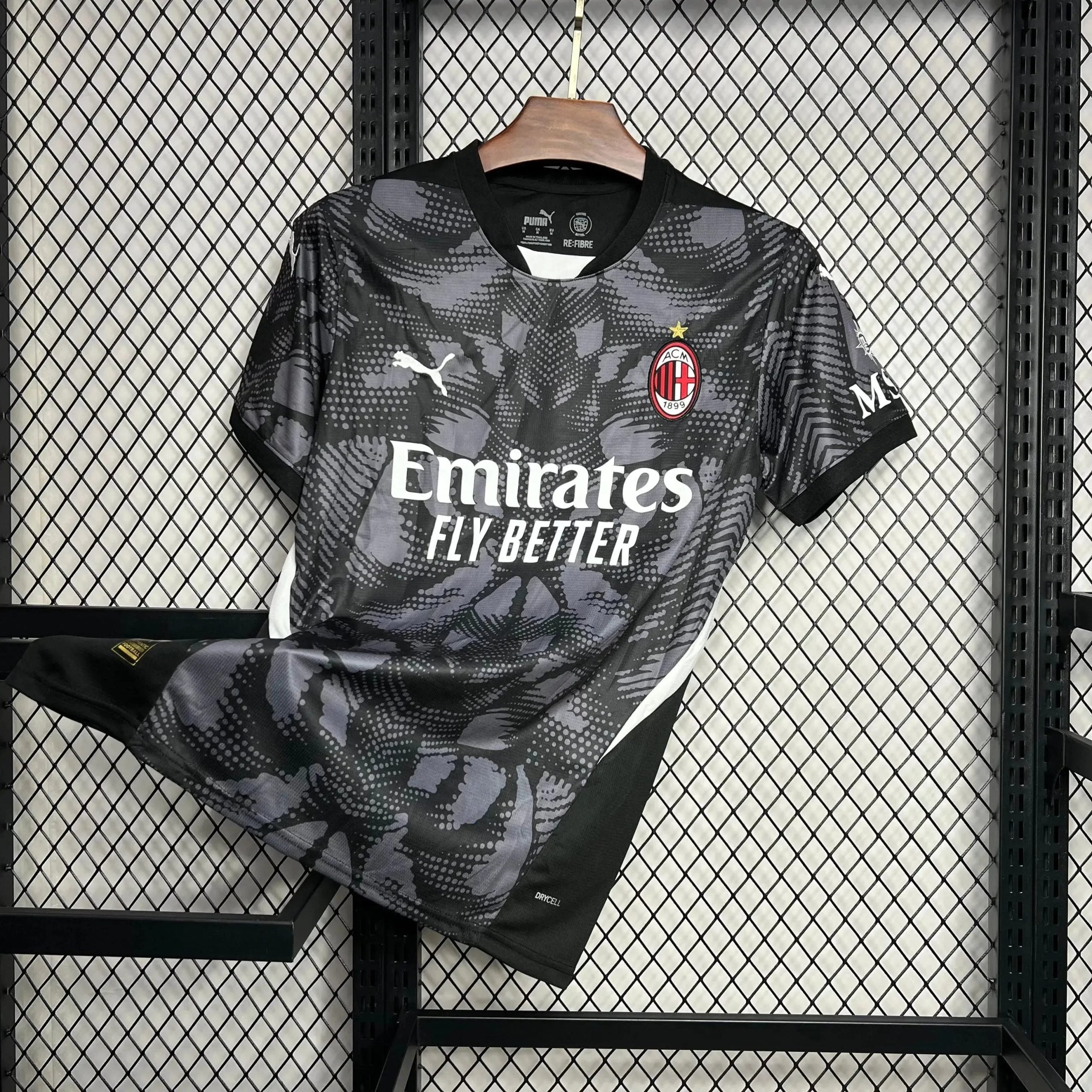 "Camisa AC Milan Goleiro 24/25 - Torcedor Masculina Preta - Netmantos"