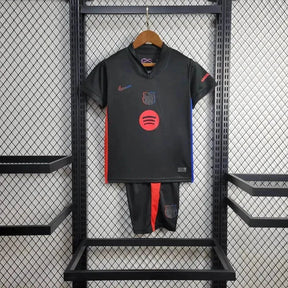 "Camisa Barcelona Away 24/25 - Torcedor Infantil Preta - Netmantos"