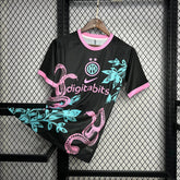 "Camisa Inter de Milão Edição Especial 24/25 - Torcedor Masculina Dragão Preta e Rosa - Netmantos"