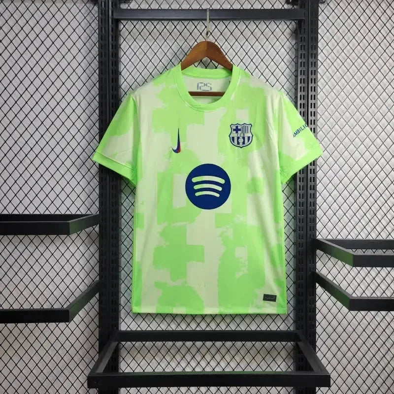 "Camisa Barcelona Third Away 24/25 - Torcedor Masculina Verde - Netmantos"