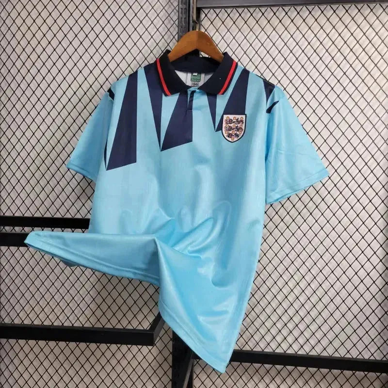 "Camisa Inglaterra Retrô Away II 1992 - Torcedor Masculina Azul - Netmantos"