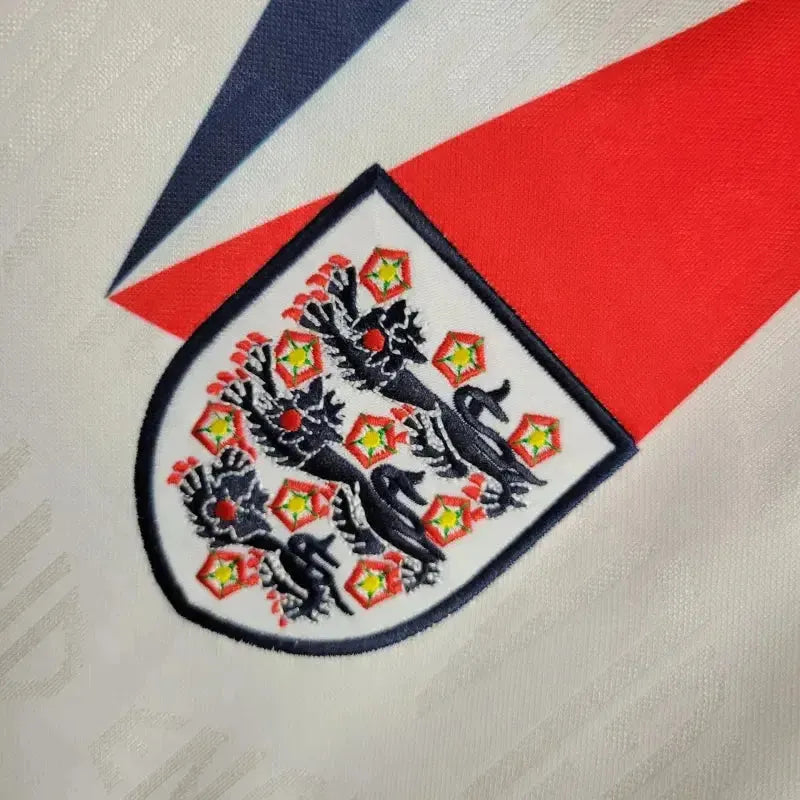 "Camisa Inglaterra Retrô Home 1992 - Torcedor Masculina Branca - Netmantos"