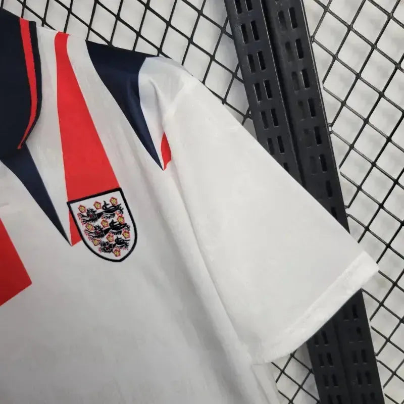 "Camisa Inglaterra Retrô Home 1992 - Torcedor Masculina Branca - Netmantos"