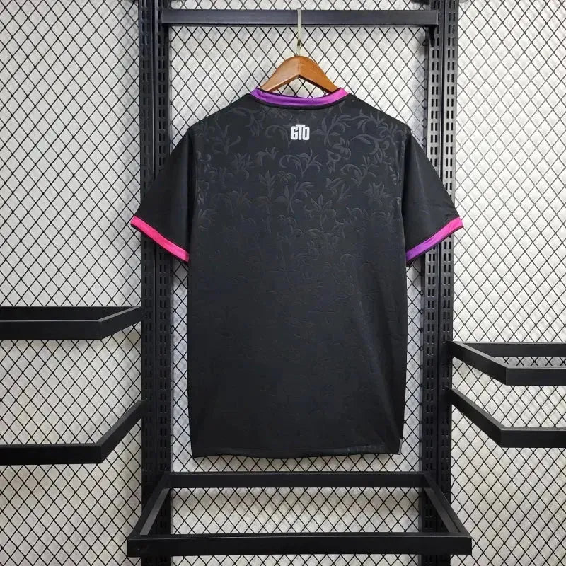 "Camisa PSG Edição Especial 24/25 - Torcedor Masculina Preta e Rosa - Netmantos"