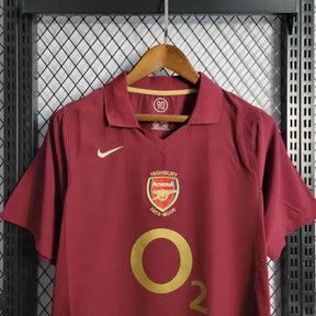 "Camisa Arsenal Retrô 2005/06 - Torcedor Masculina Vermelha - Netmantos"