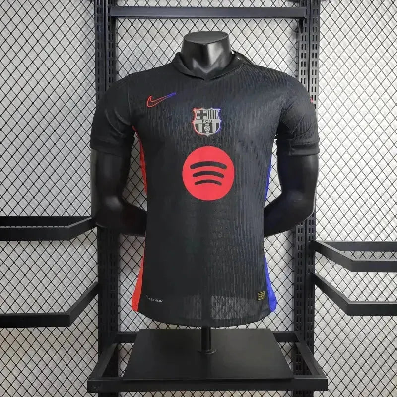 "Camisa Barcelona Away 24/25 - Jogador Masculina Preta - Netmantos"