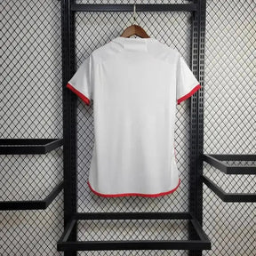 "Camisa Flamengo Away 24/25 - Torcedor Feminina Branca + Todos Patrocínios - Netmantos"