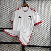"Camisa Flamengo Away 24/25 - Torcedor Masculina Branca + Todos Patrocínios - Netmantos"
