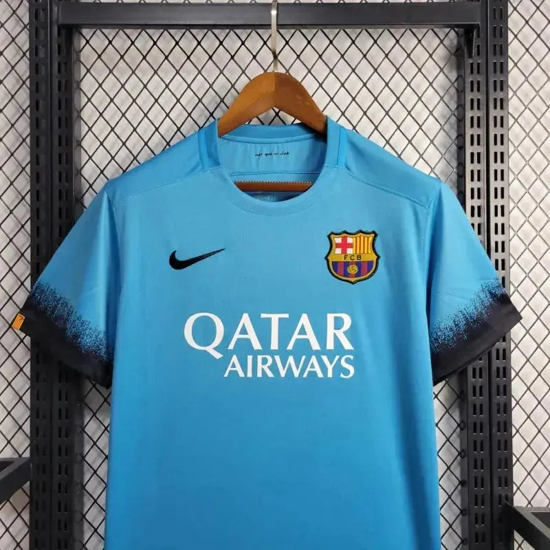 "Camisa Barcelona Retrô Away II 15/16 - Torcedor Masculina Azul - Netmantos"