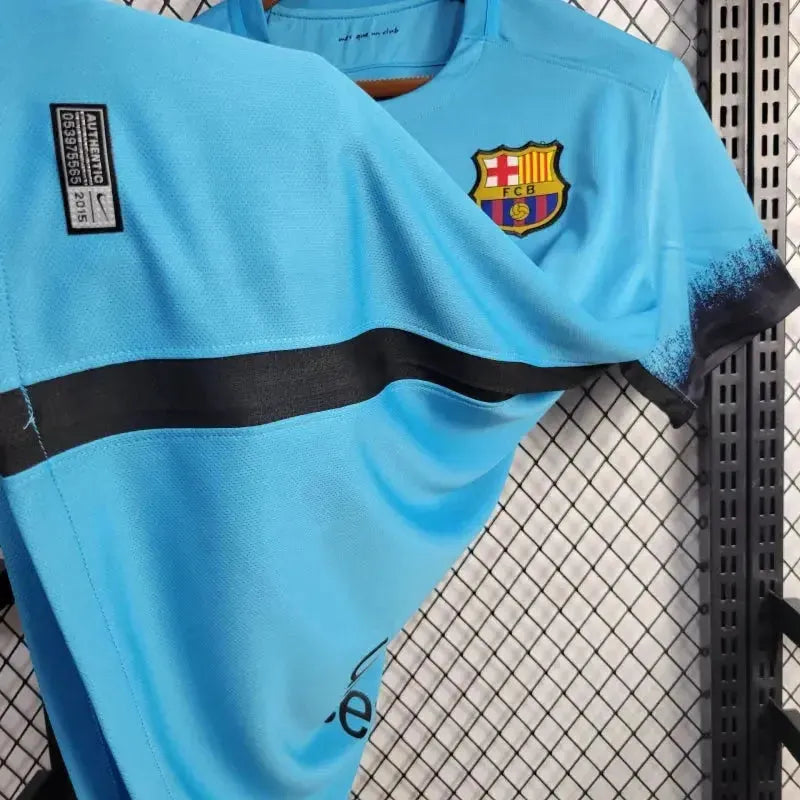 "Camisa Barcelona Retrô Away II 15/16 - Torcedor Masculina Azul - Netmantos"