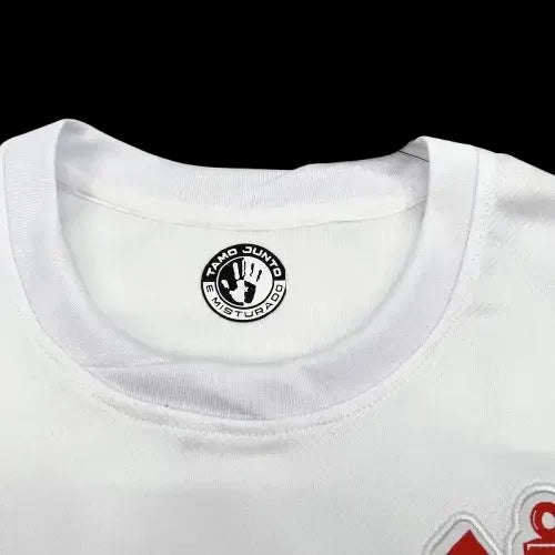 "Camisa Timão Home 24/25 - Torcedor Masculina Preta e Branca + Patrocínios - Netmantos"