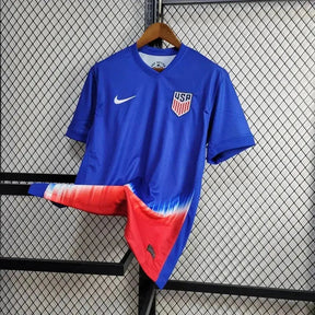 "Camisa EUA Away 24/25 - Torcedor Masculina Azul e Vermelha - Netmantos"