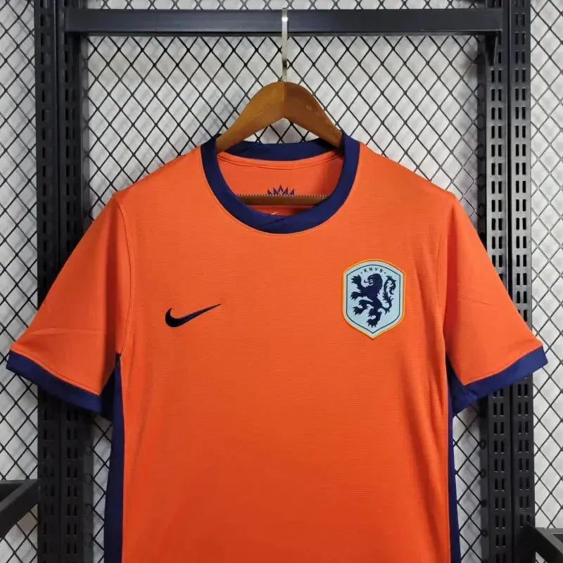 "Camisa Holanda Home 24/25 - Torcedor Masculina Laranja - Netmantos"
