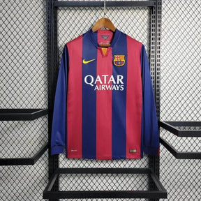 "Camisa Barcelona Home Retrô 2014/15 - Torcedor Masculina Manga Longa - Netmantos"