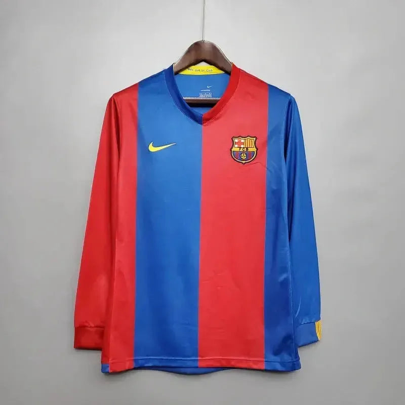 "Camisa Barcelona Home Retrô 2006/07 - Torcedor Masculina Manga Longa - Netmantos"