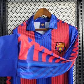 "Camisa Barcelona Home Retrô 1992 - Torcedor Masculina Manga Longa - Netmantos"