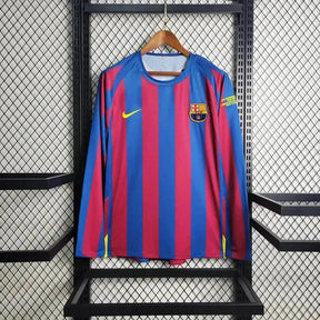 "Camisa Barcelona Home Retrô 2005/06 - Torcedor Masculina Manga Longa - Netmantos"
