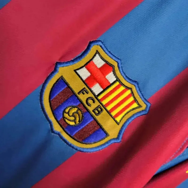 "Camisa Barcelona Home Retrô 2005/06 - Torcedor Masculina Manga Longa - Netmantos"