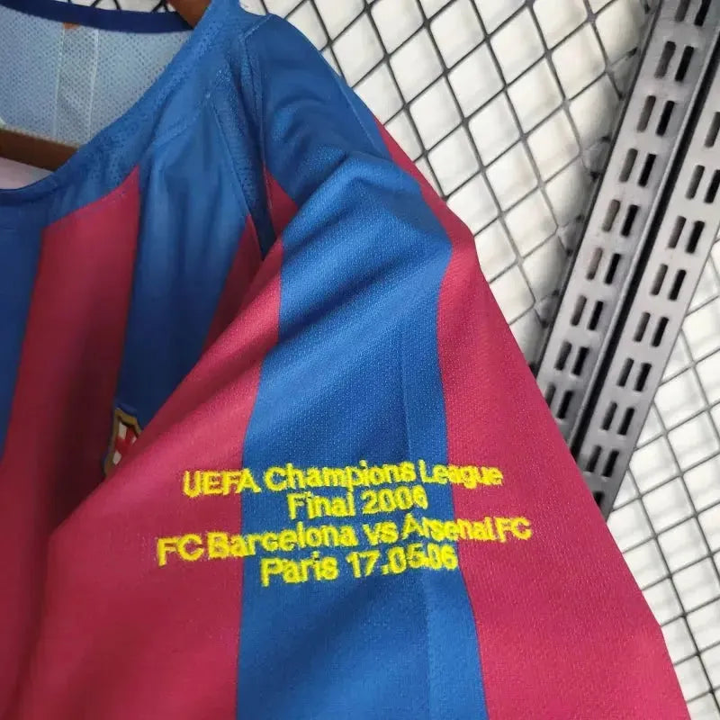 "Camisa Barcelona Home Retrô 2005/06 - Torcedor Masculina Manga Longa - Netmantos"