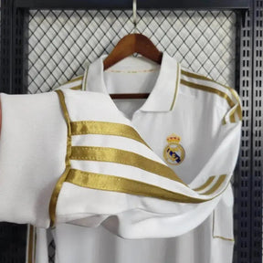 "Camisa Real Madrid Home Retrô 2011/12 - Torcedor Masculina Branca Manga Longa - Netmantos"