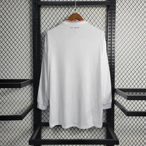 "Camisa Real Madrid Home Retrô 2013/14 - Torcedor Masculina Branca Manga Longa - Netmantos"
