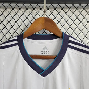"Camisa Real Madrid Home Retrô 2012/13 - Torcedor Masculina Branca Manga Longa - Netmantos"