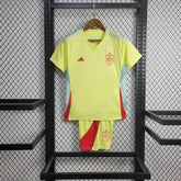 "Camisa Espanha Away 24/25 - Torcedor Infantil Amarela - Netmantos"