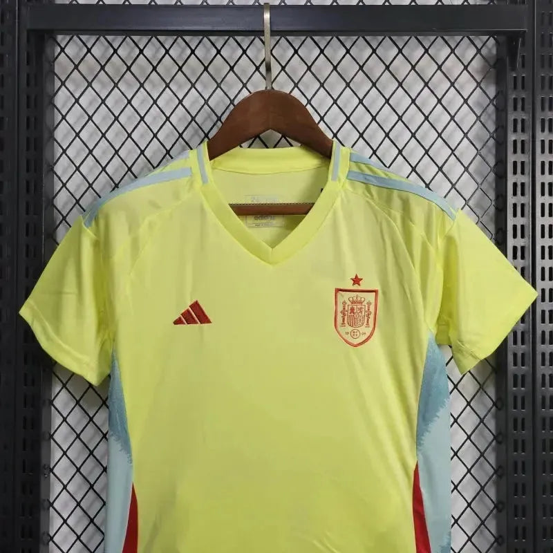 "Camisa Espanha Away 24/25 - Torcedor Infantil Amarela - Netmantos"