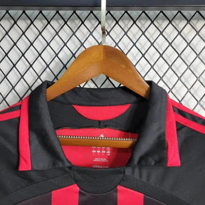 "Camisa AC Milan Home Retrô 2006/07 - Torcedor Masculina Dourada Manga Longa - Netmantos"