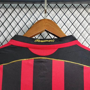 "Camisa AC Milan Home Retrô 2006/07 - Torcedor Masculina Dourada Manga Longa - Netmantos"