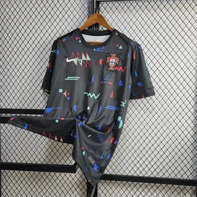 "Camisa Portugal Treino 24/25 - Torcedor Masculina Preta - Netmantos"