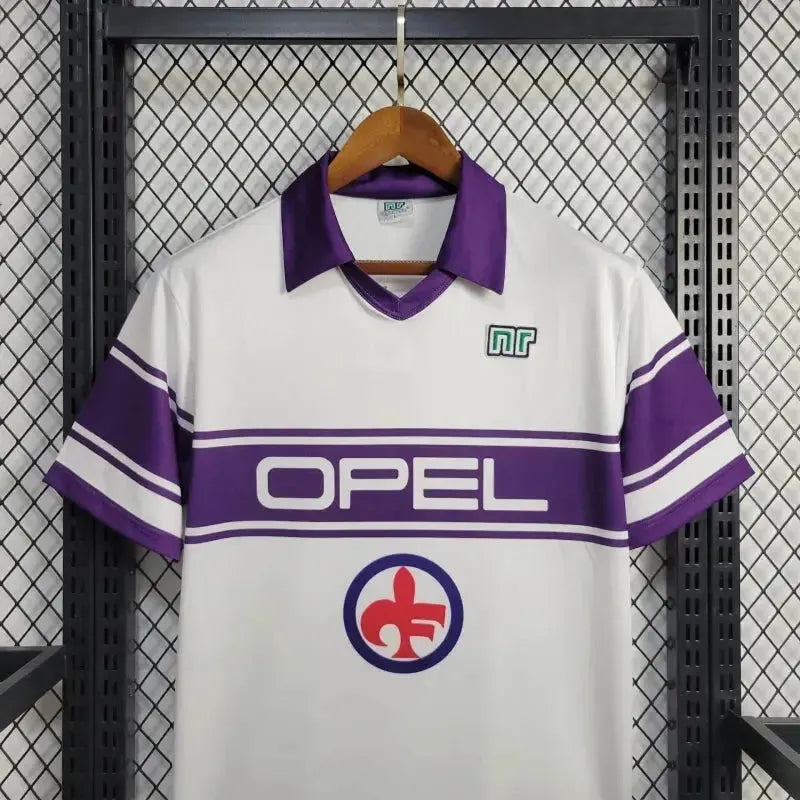 "Camisa Fiorentina Away Retrô 1984/85 - Torcedor Masculina Branca OPEL - Netmantos"