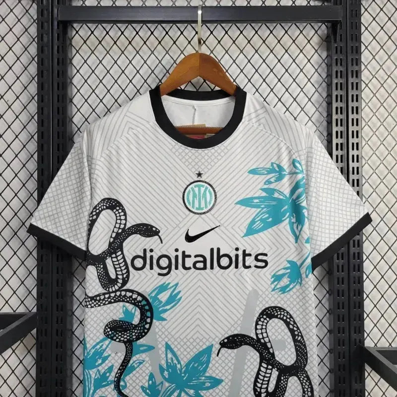 "Camisa Inter de Milão Edição Especial 24/25 - Torcedor Masculina Dragão Branca - Netmantos"