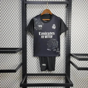 "Camisa Real Madrid Fourth Y3 24/25 - Torcedor Infantil Preta - Netmantos"