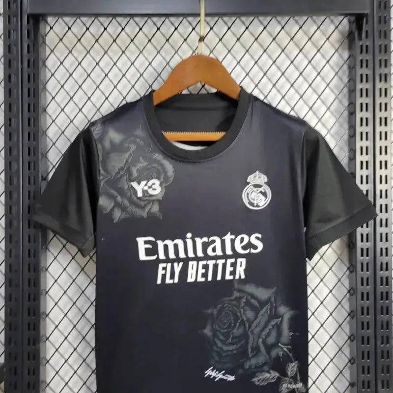 "Camisa Real Madrid Fourth Y3 24/25 - Torcedor Infantil Preta - Netmantos"
