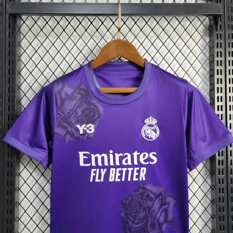 "Camisa Real Madrid Fourth Y3 24/25 - Torcedor Infantil Roxa - Netmantos"